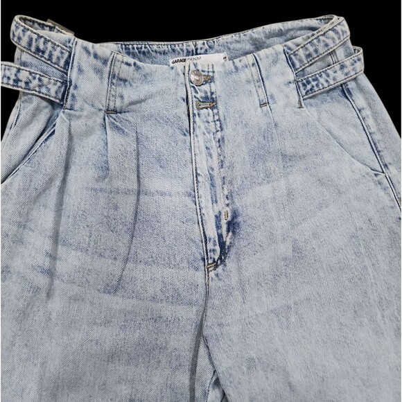 Garage Denim 80's Mom Jeans Light Wash Women Sz 05/27 Pleated Front Pockets - Picture 7 of 10